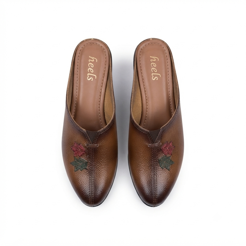 Autumn 2.0 Leather Back Open Block Heel Mules