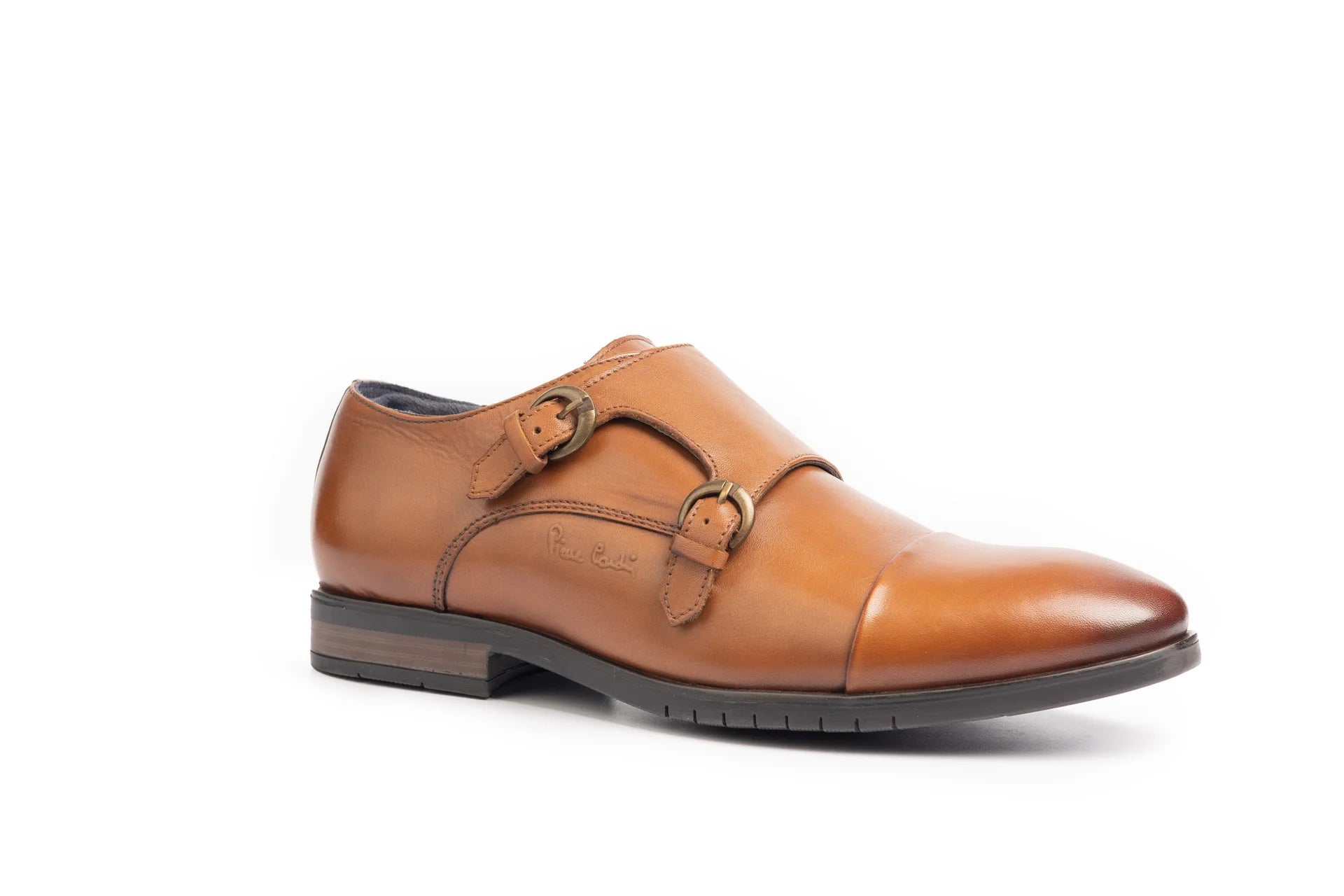 Marcus Leather Double Monk Strap Shoes