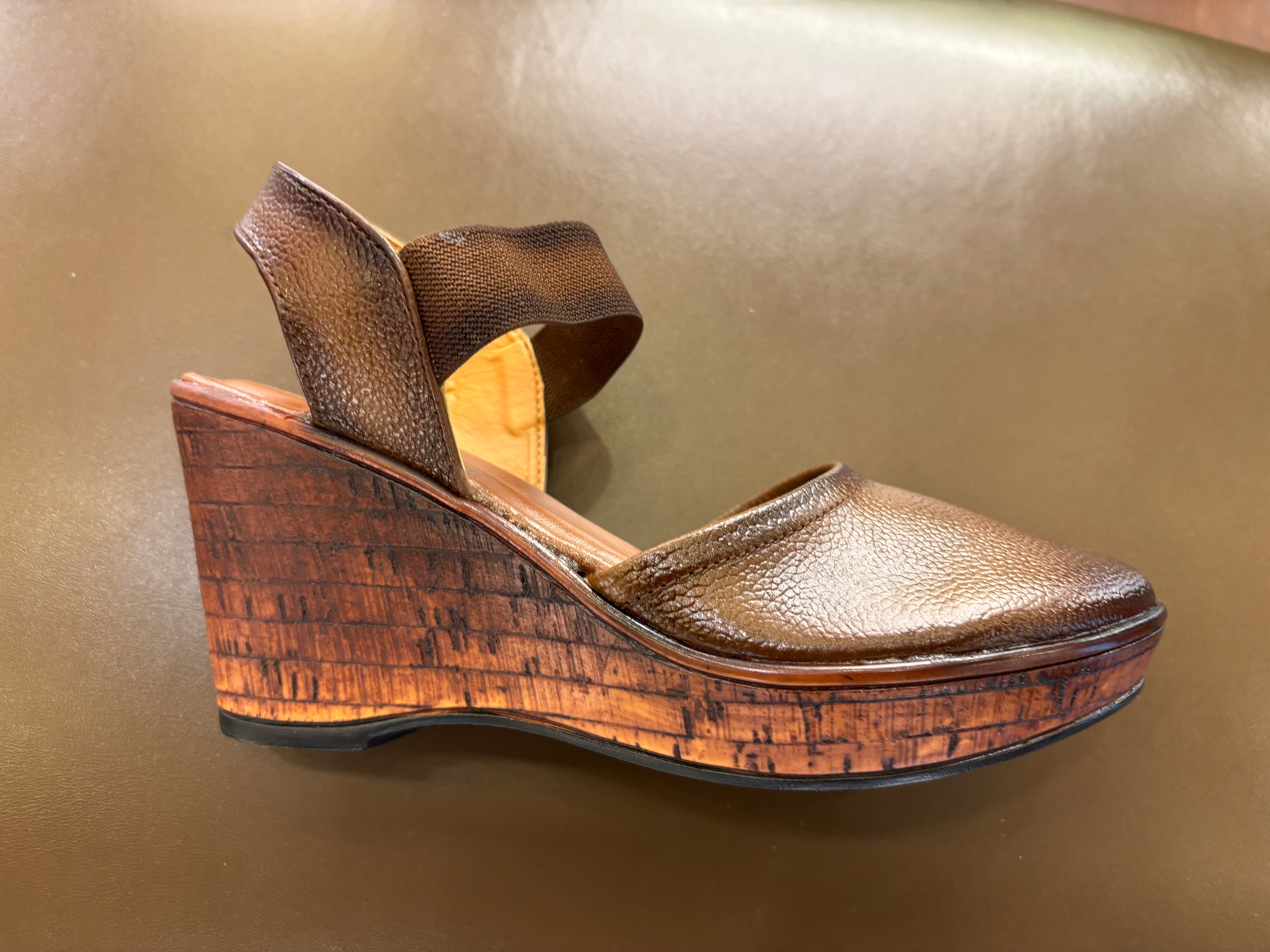Jess Leather Platform Wedge Heel Sandals