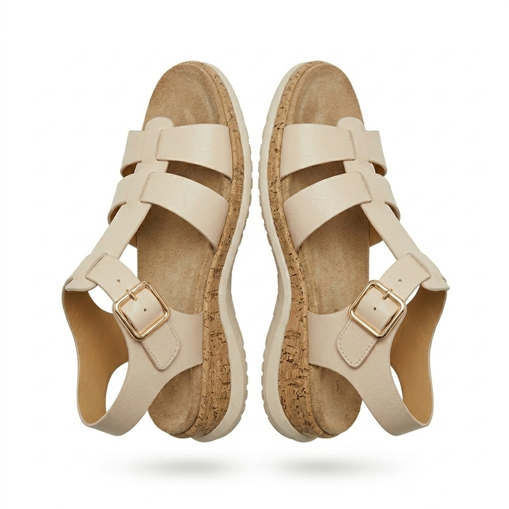 Velora Comfort Sandals – Cushioned T-Strap Daily Wear - The Heels India