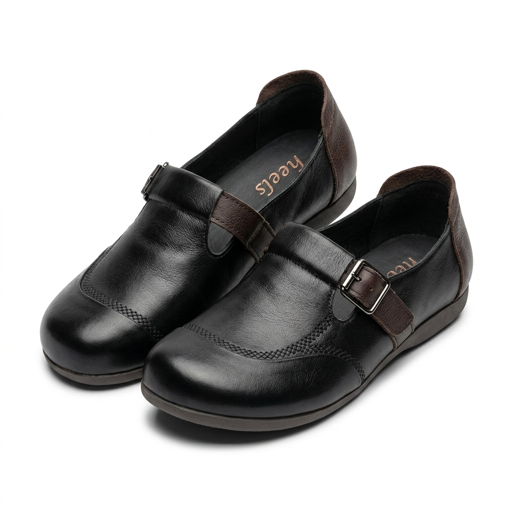 Martina Premium Leather Strap Comfort Loafers