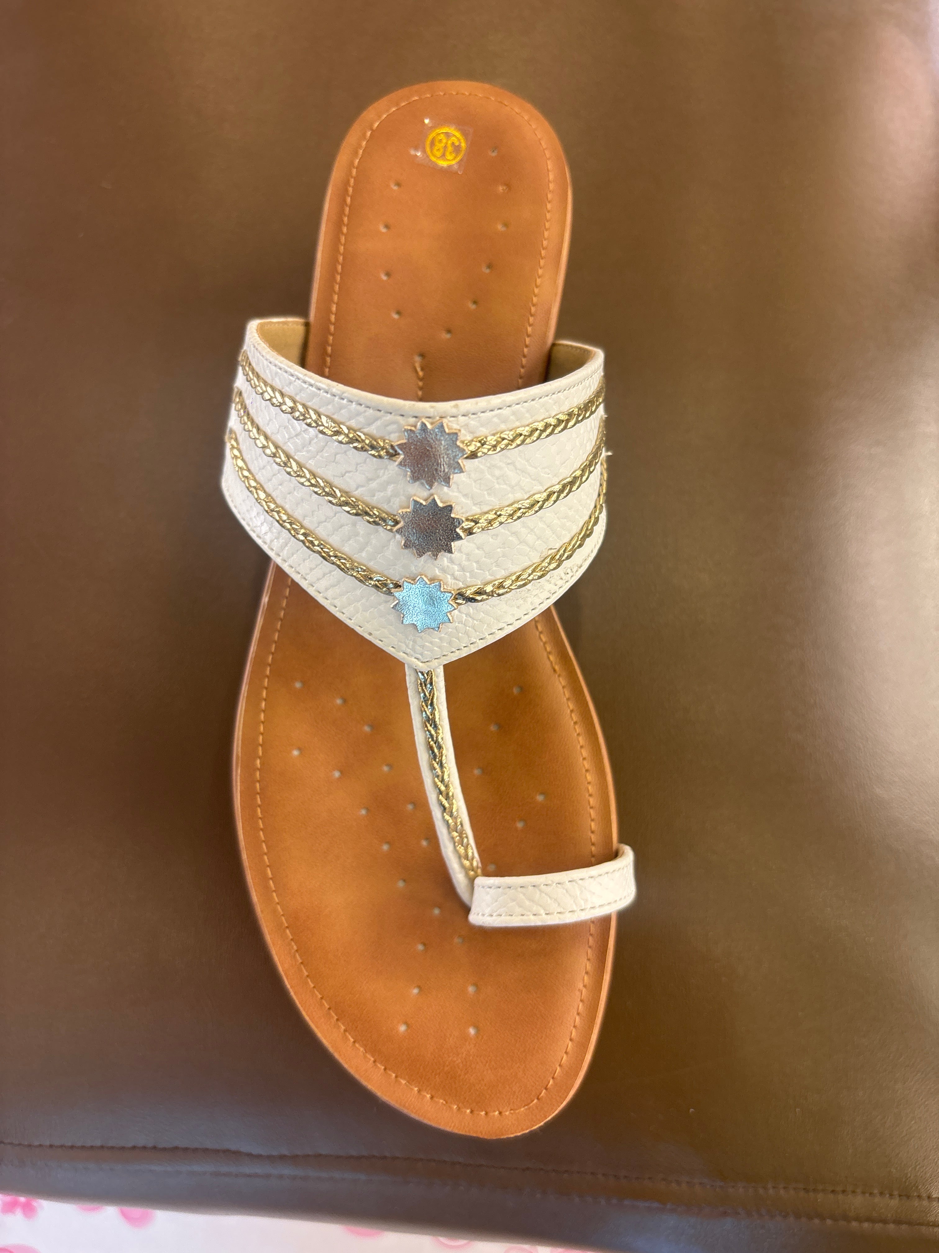 Lilith Memory Cushion Kohlapuri Wedge Slippers - The Heels India