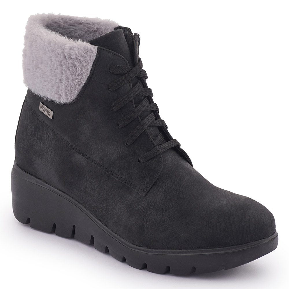Liza Black Vegan Fur Boots