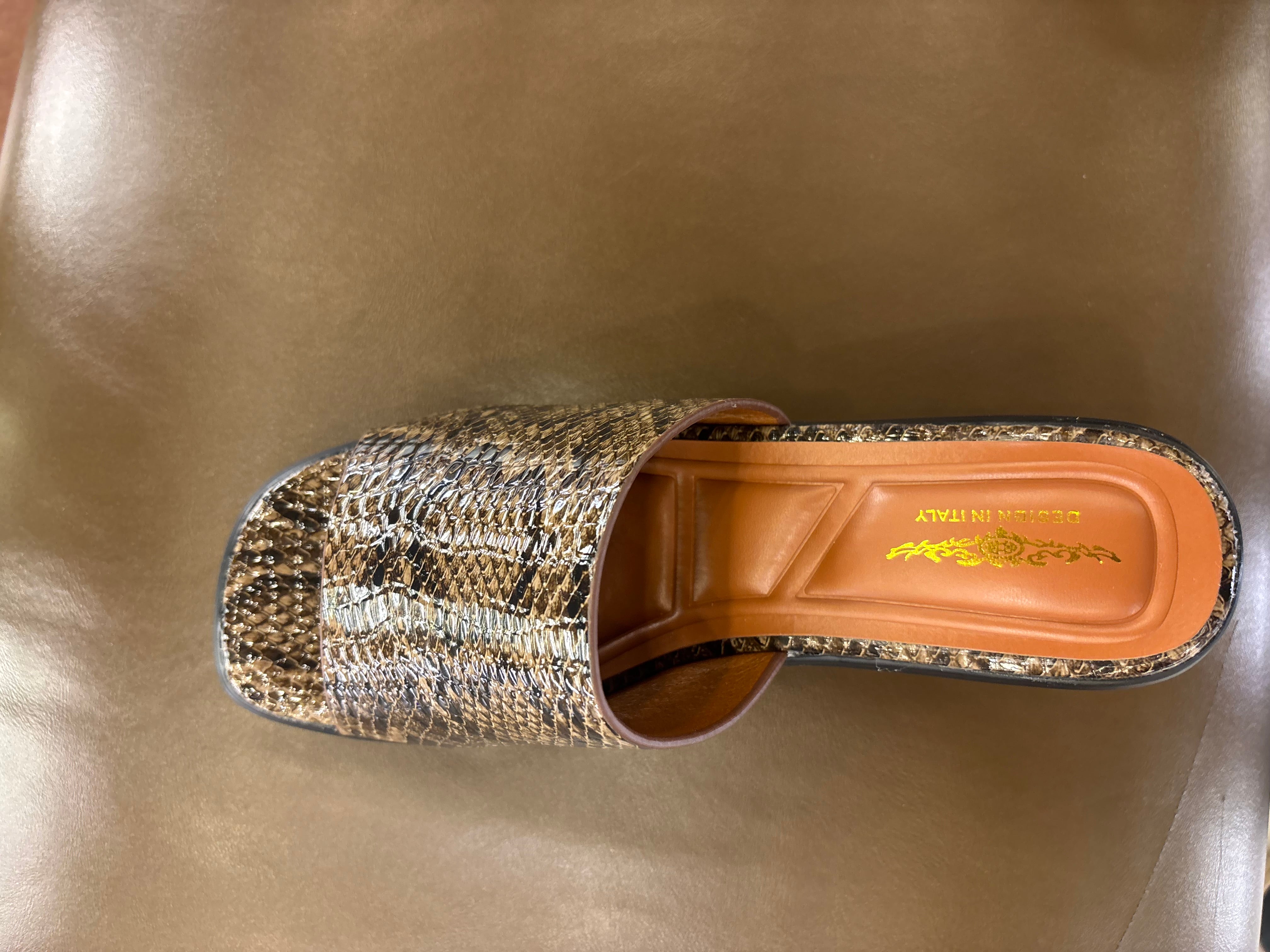 Alba Platform Snake Print Peep Toe Block Heels