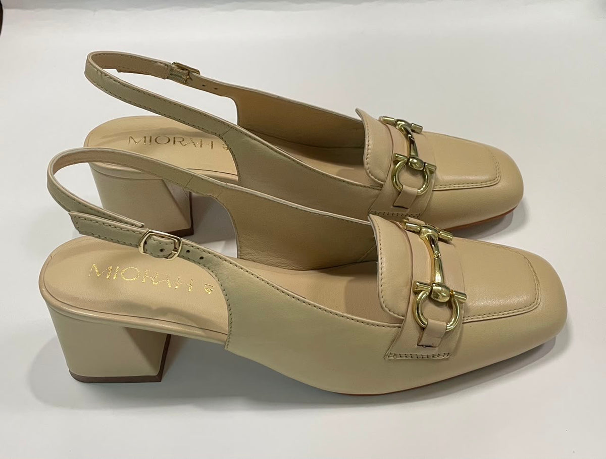 Allure Leather Sling Back Heels - The Heels India