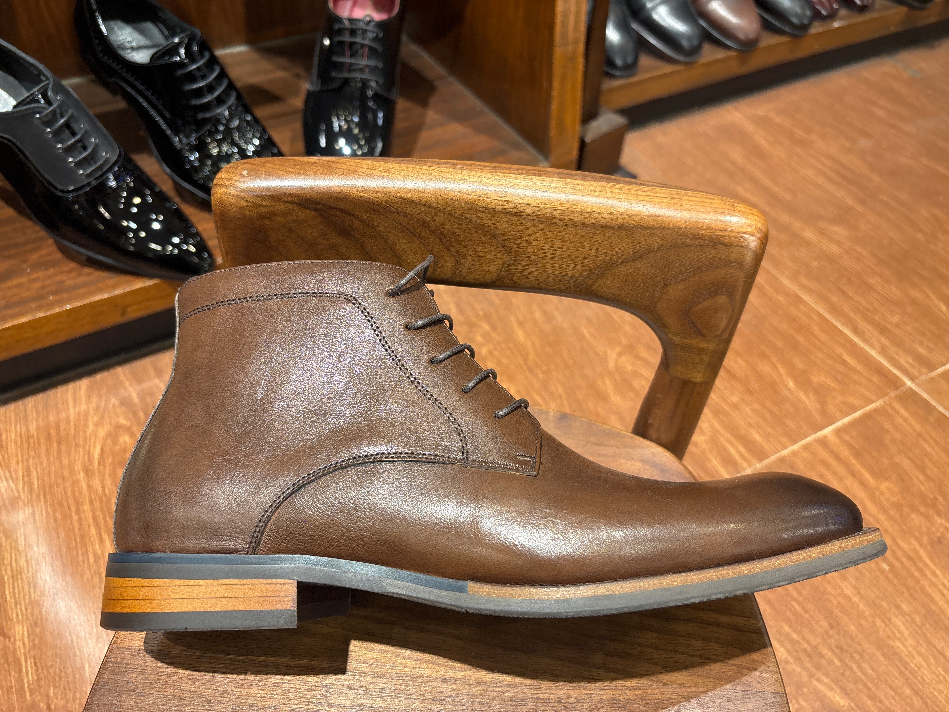 Torino Premium Leather Lace Boots - The Heels India