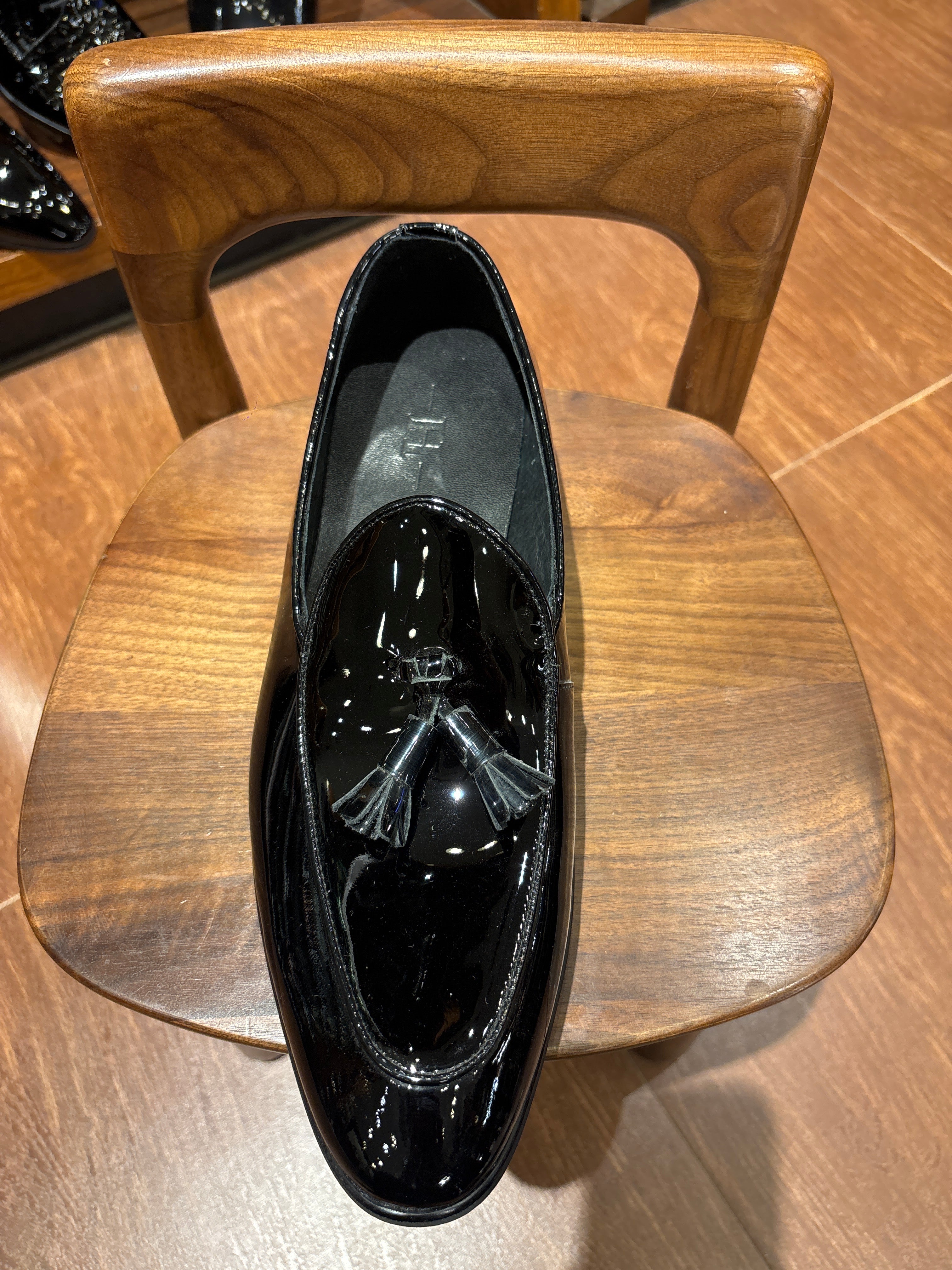 Fabinho Premium Patent Leather Tassel Loafers - The Heels India