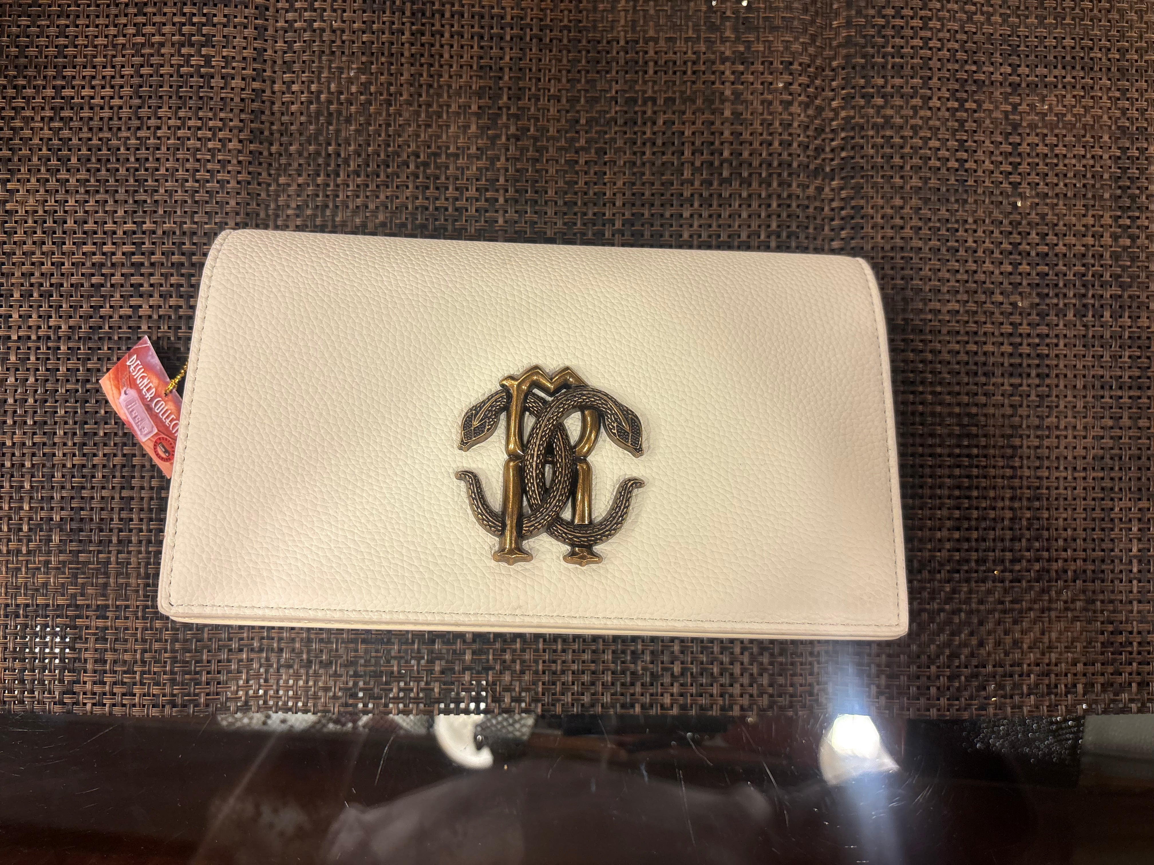 Metallic Snake Buckle Top Flap Sling Bag