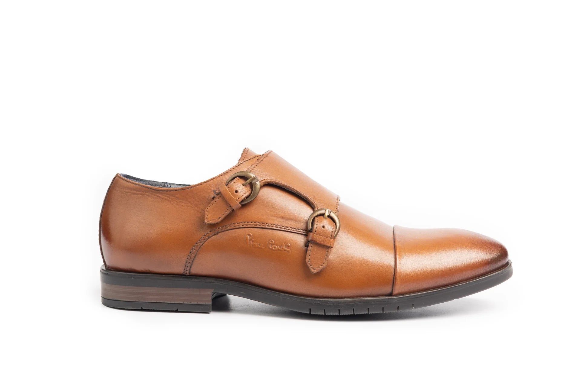 Marcus Leather Double Monk Strap Shoes