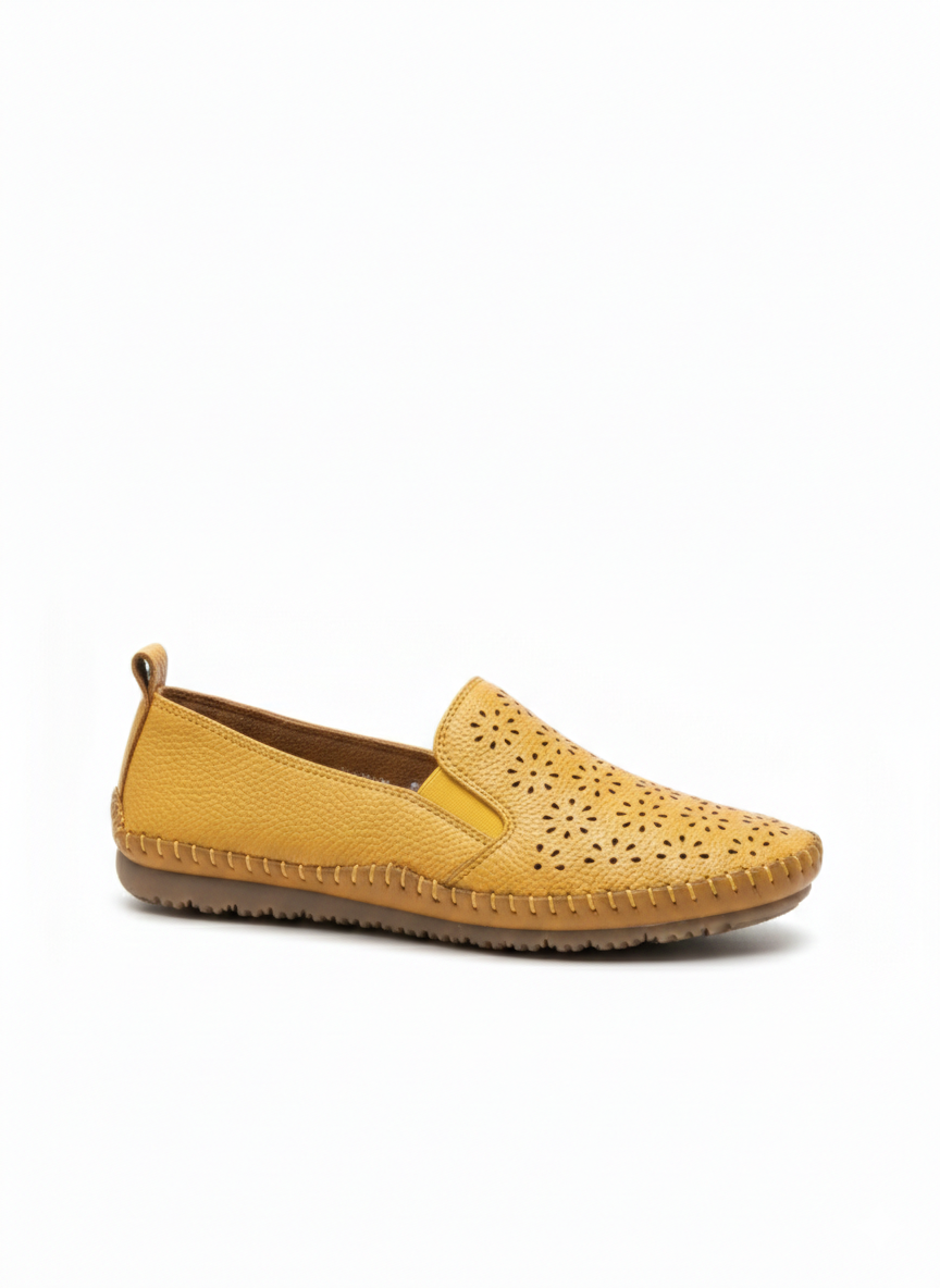 Marbella Summer Perforated Cushioned Espadrille Loafers - The Heels India