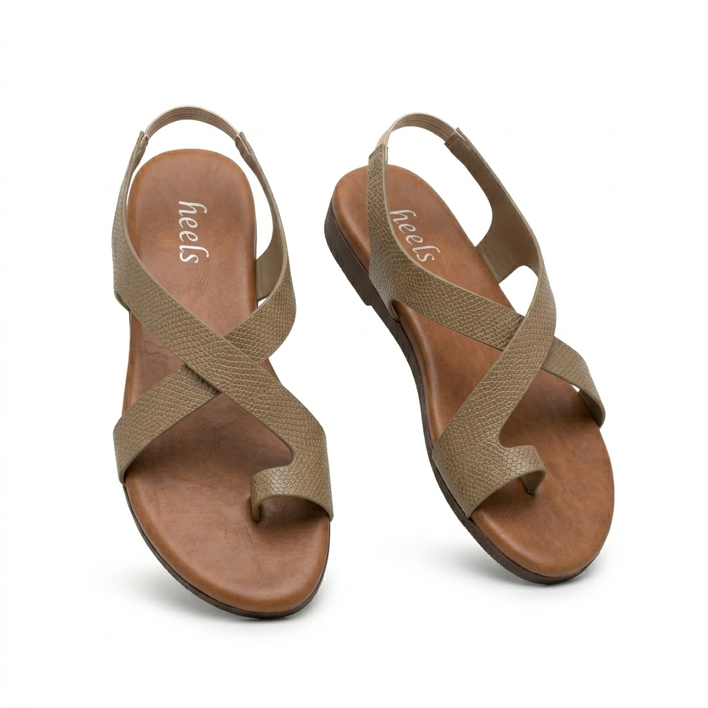Bonita Cushioned Comfort Back Elastic Thumb Sandals - The Heels India