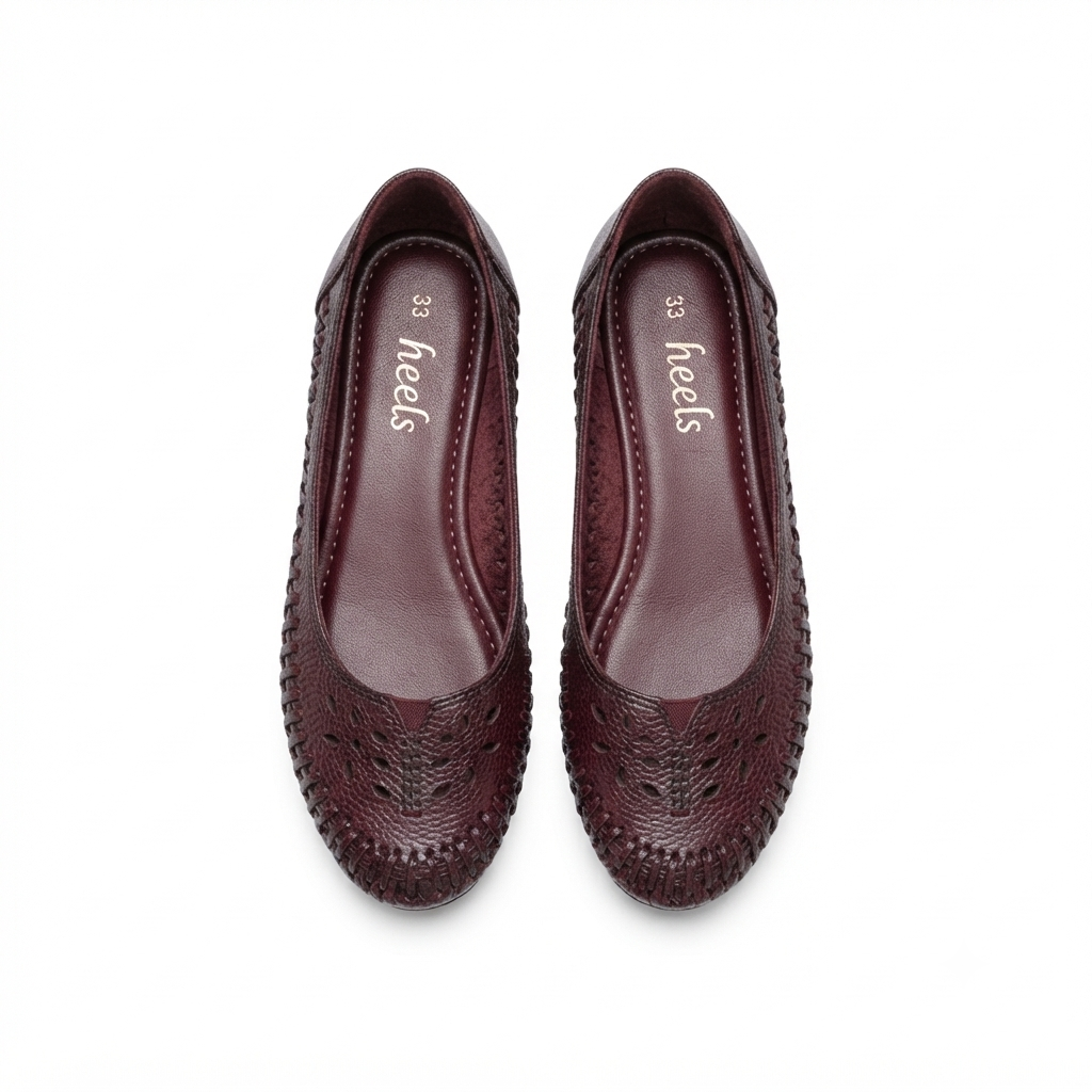 Gemini Perforated Leather Ballerinas