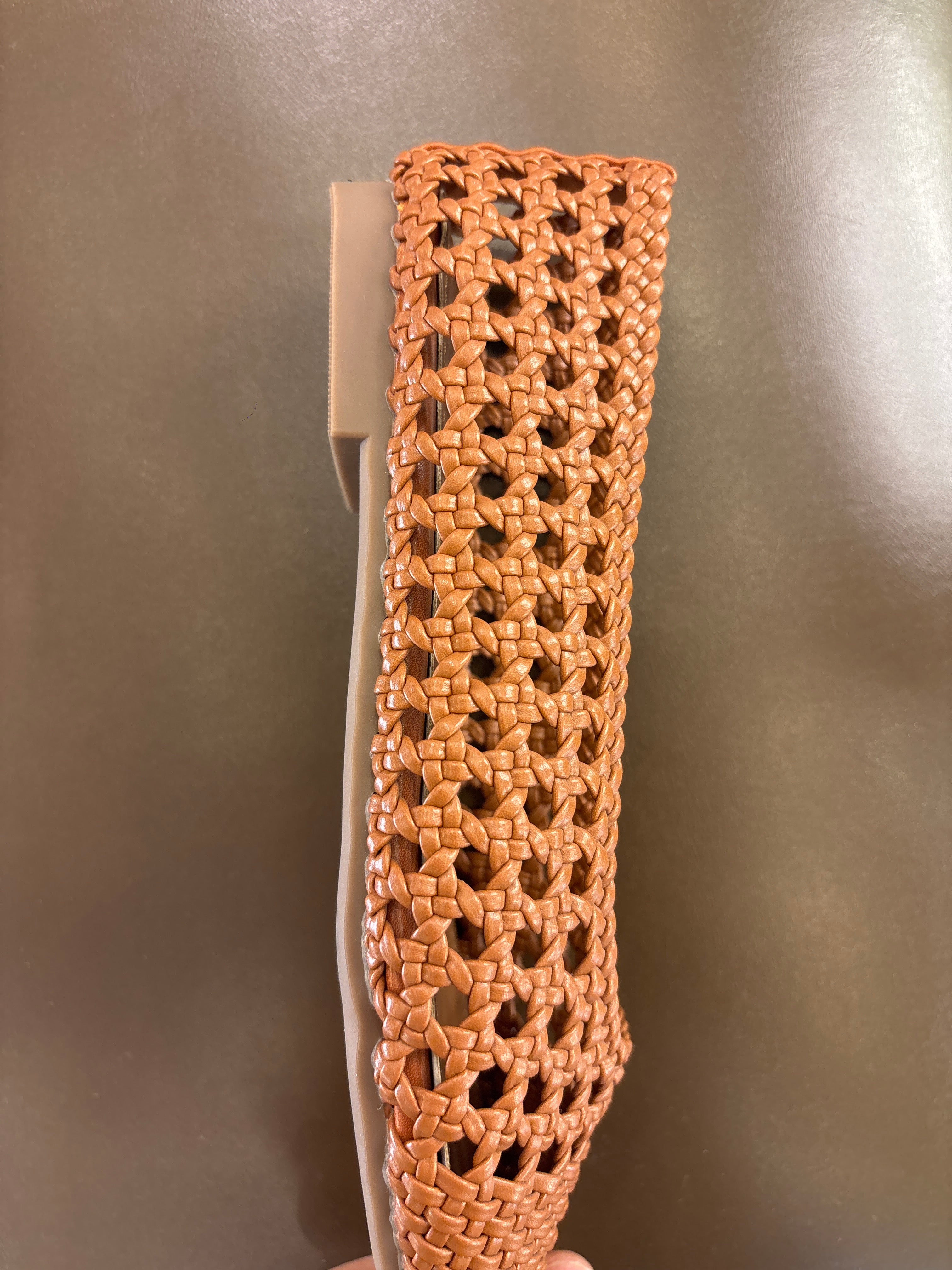 Stella Premium Leather Crochet Perforated Flat Ballerinas