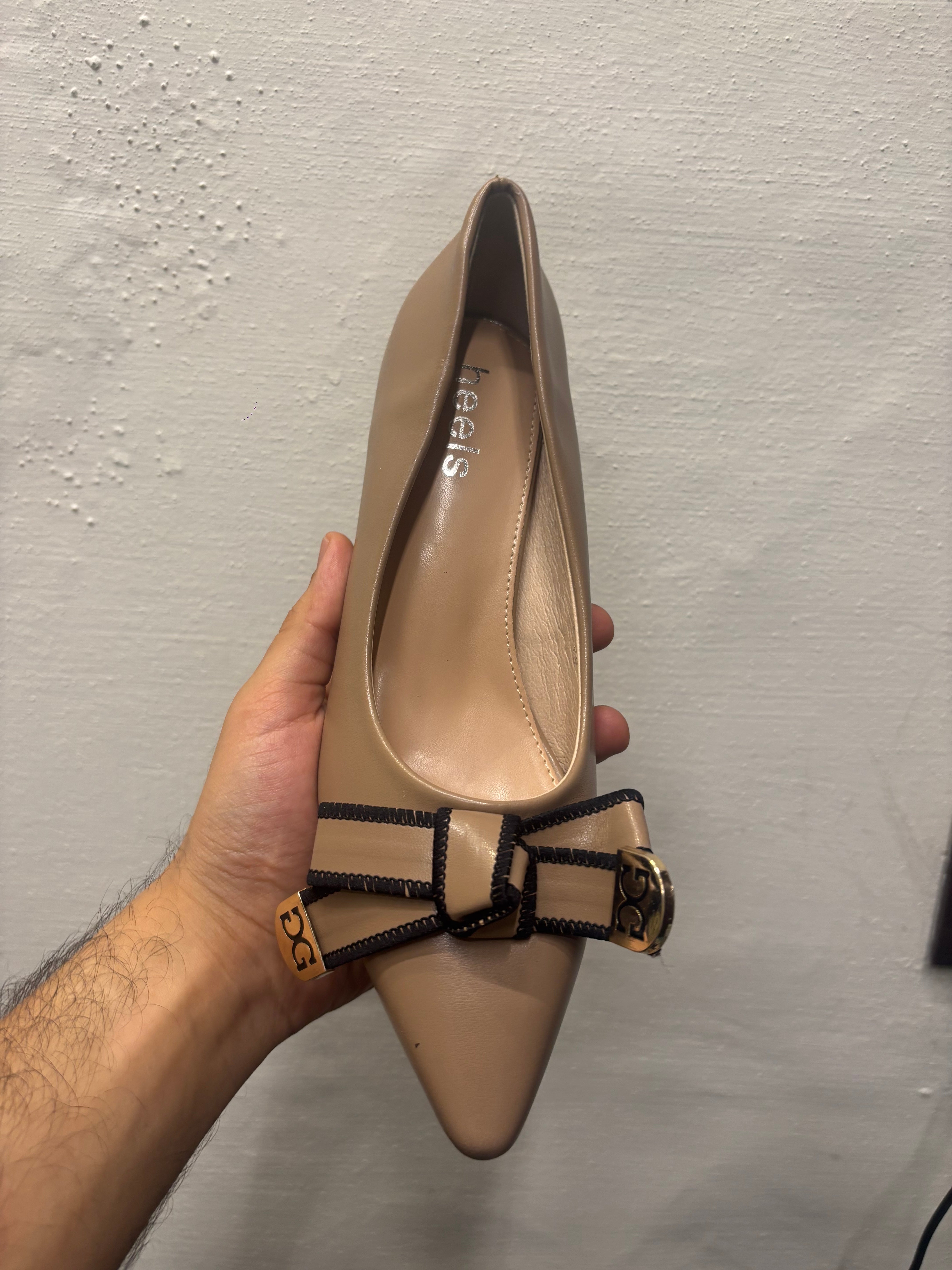 Klara Knot Bow Block Heel Stilettoes