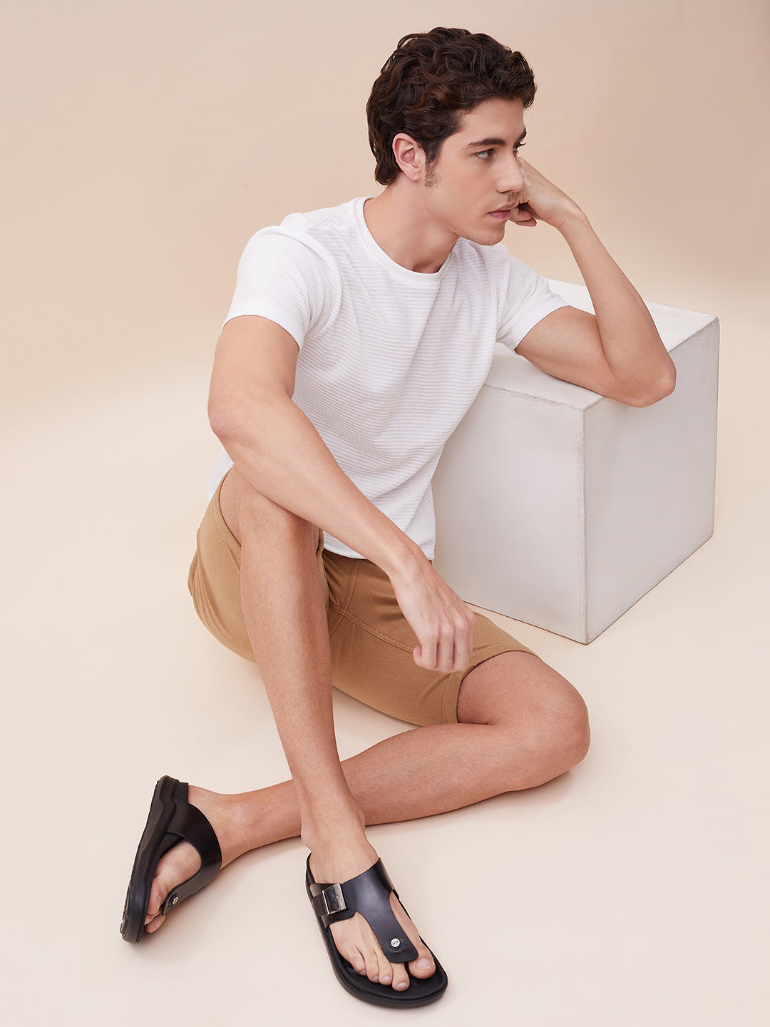 Piquè Leather Cushion Slippers - The Heels India