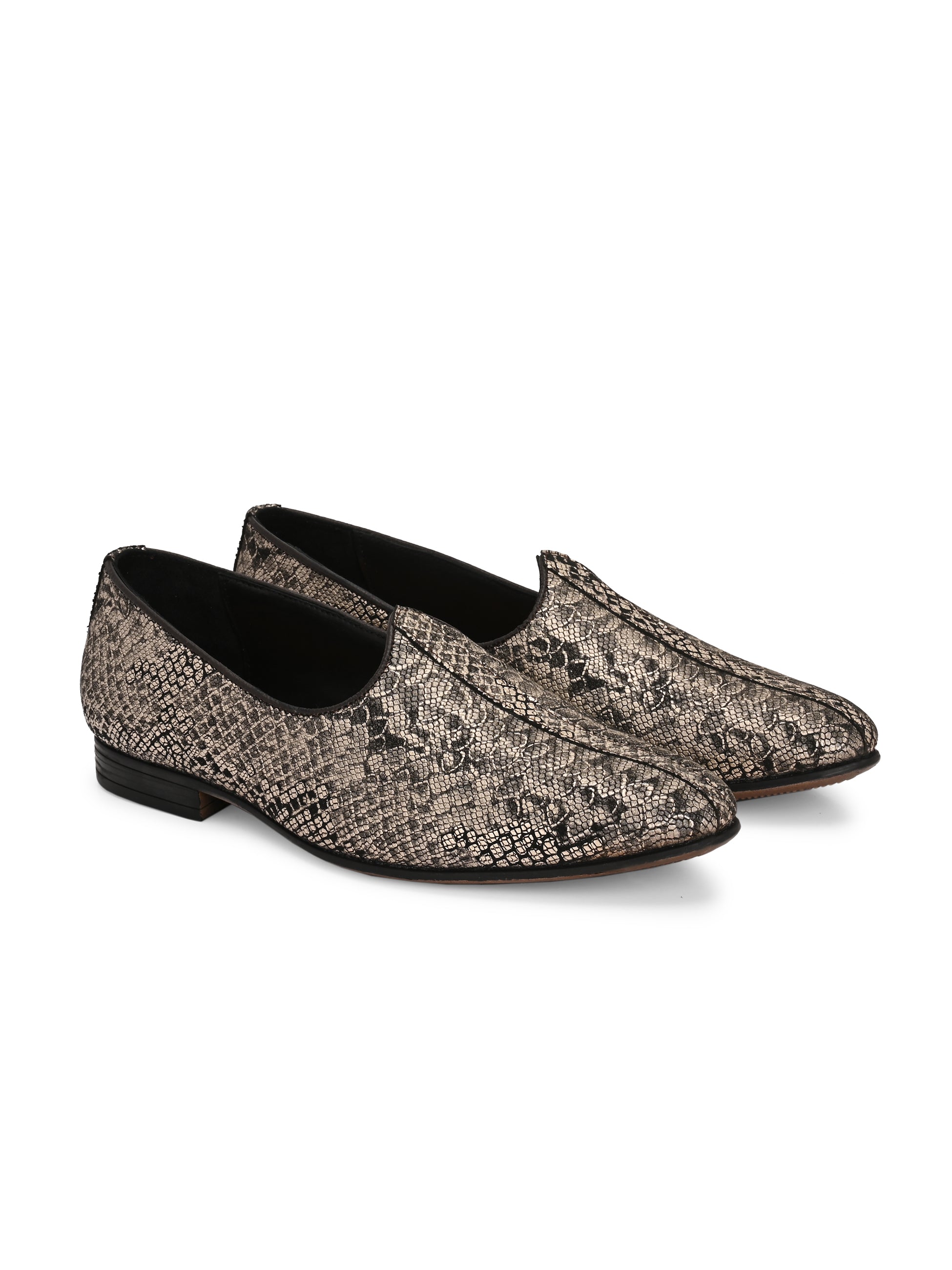 Nawab Printed Leather Juttis