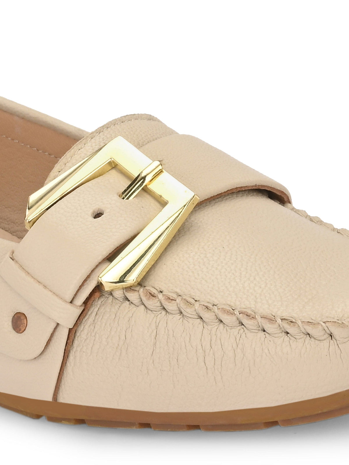 Kiya Buckled Leather Loafers