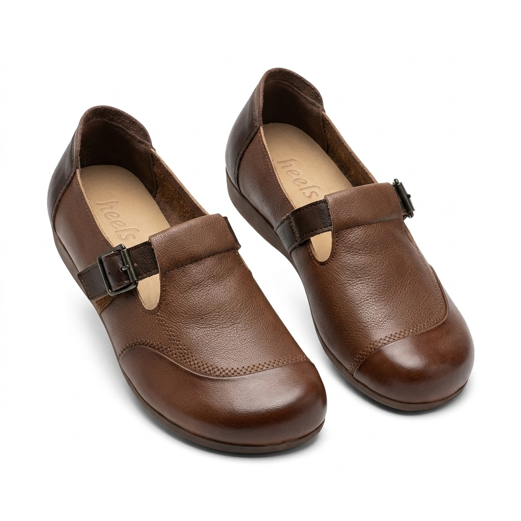 Martina Premium Leather Strap Comfort Loafers
