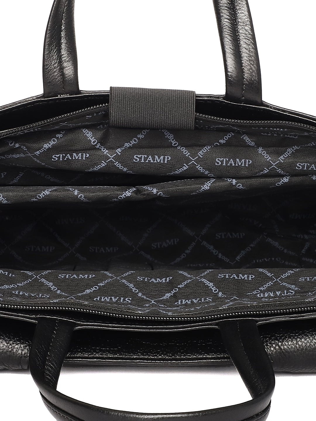 Black Leather Flap Laptop Bags ZP12126 - The Heels India