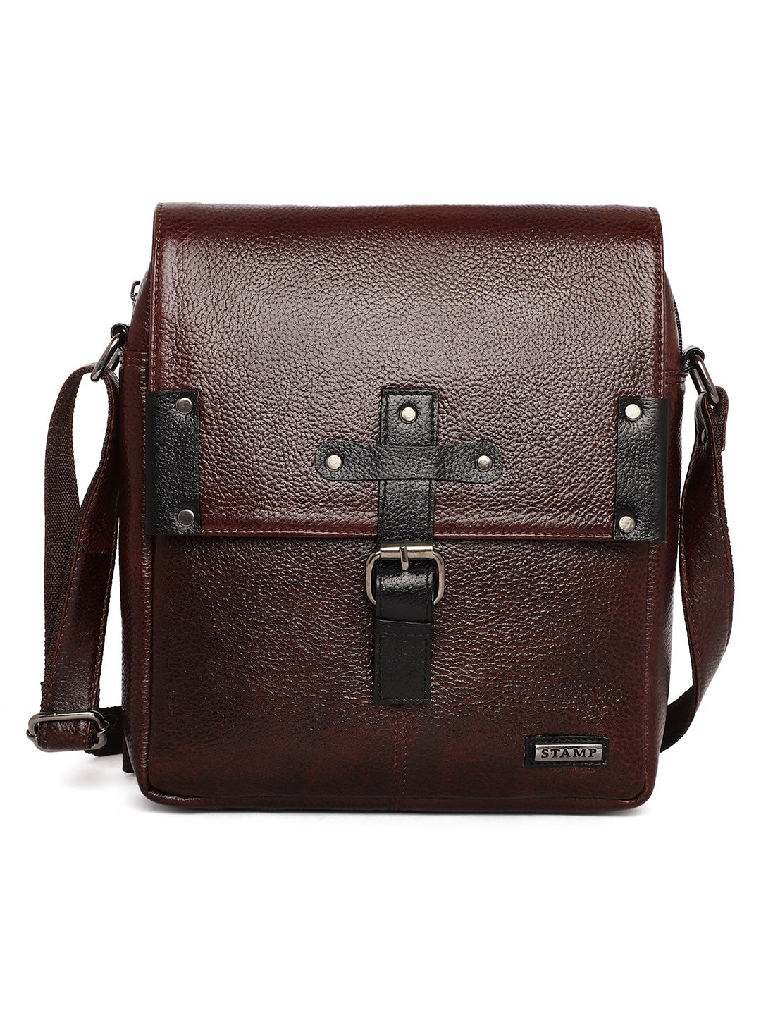 Brown Leather Crossbody bags FL500 - The Heels India