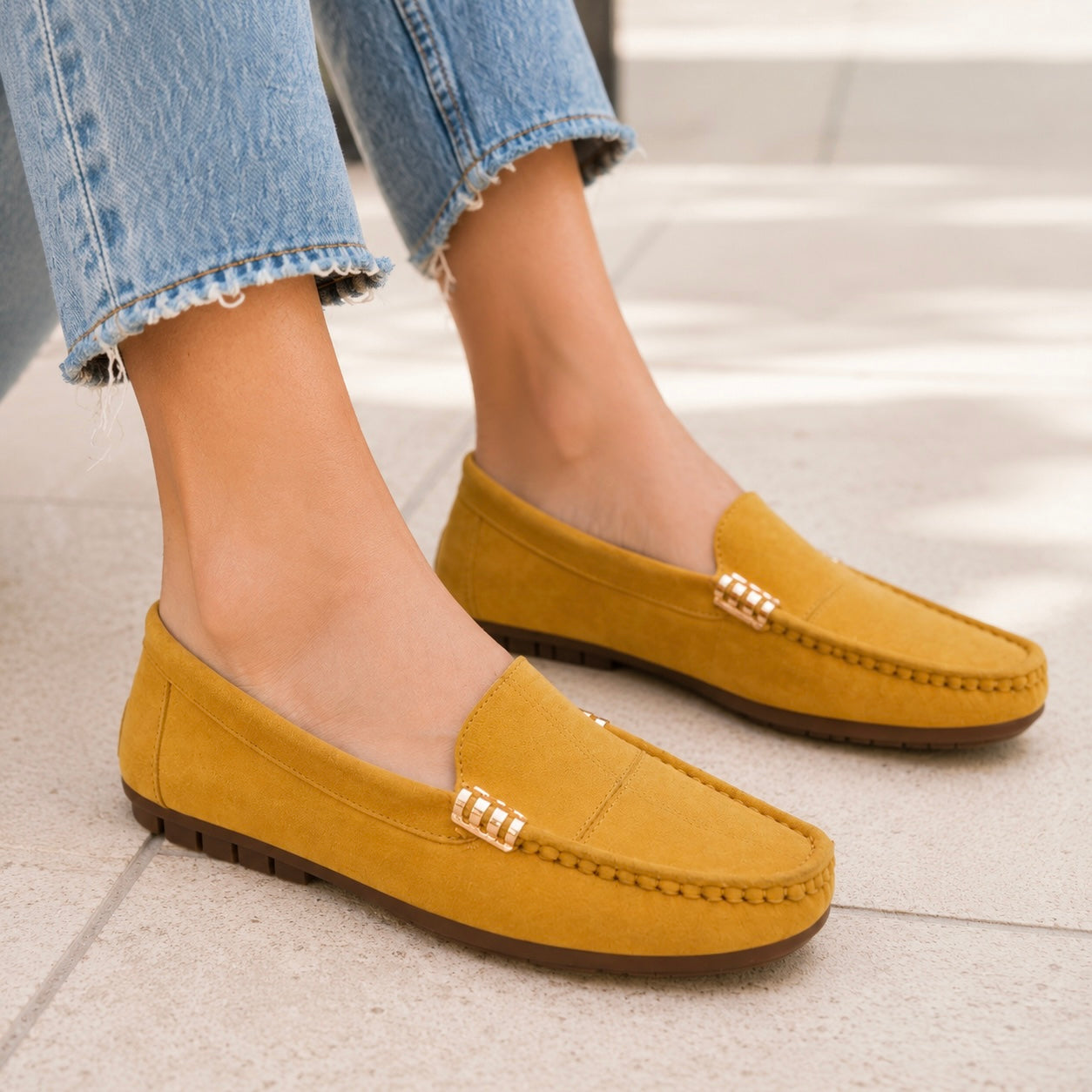 Marbella Suede Leather Loafers