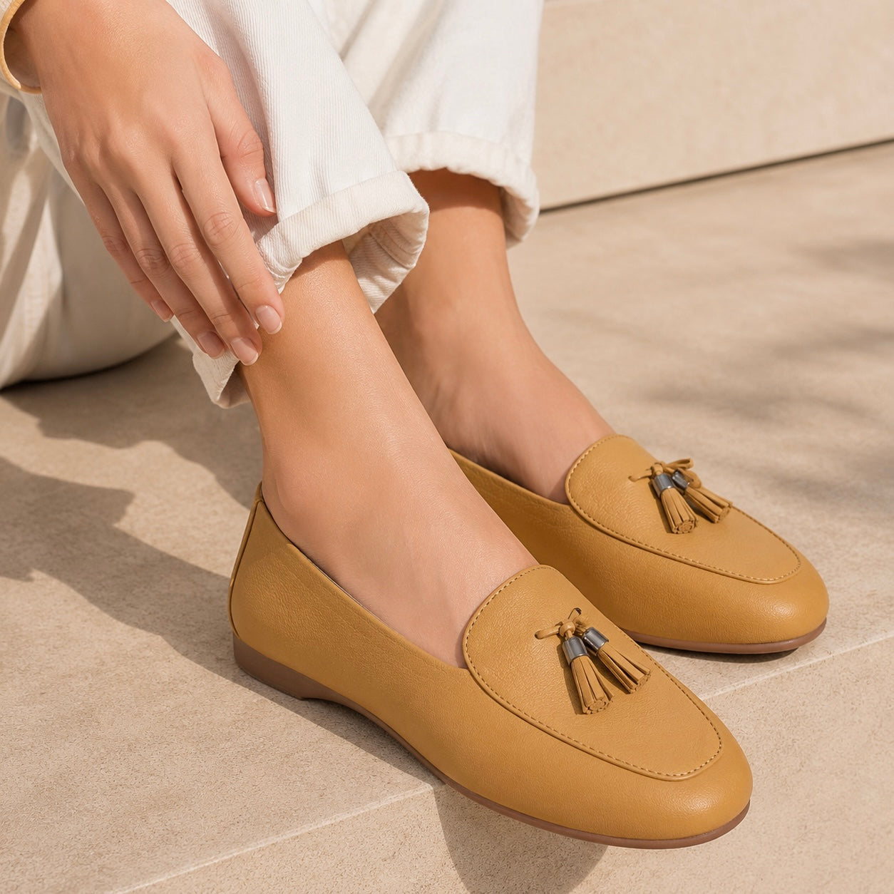 Katie Leather Tassel Loafers