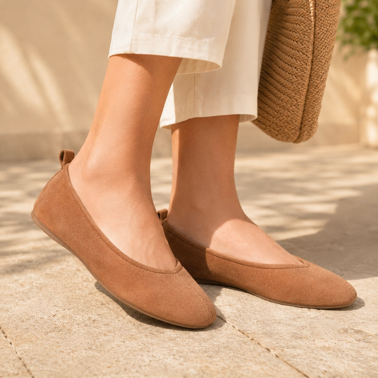 Bellamont Suede Leather Cushioned Ballerinas