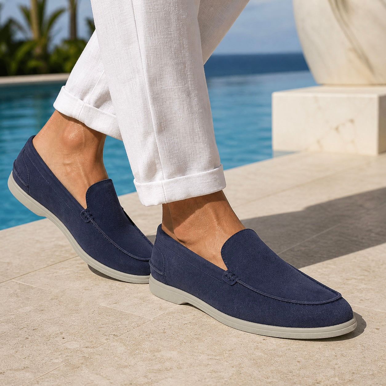 Mitchell Suede Leather Loafers - The Heels India
