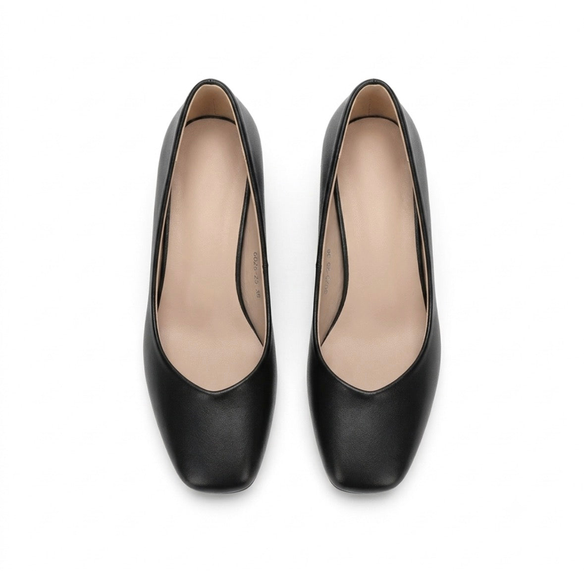 Chloe 2.0 Plain Mid Heel Ballerinas in Black - The Heels India