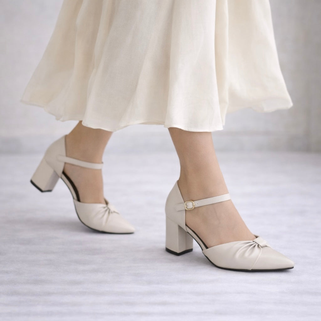 Gemma Swirl Block Heel Sandals - The Heels India