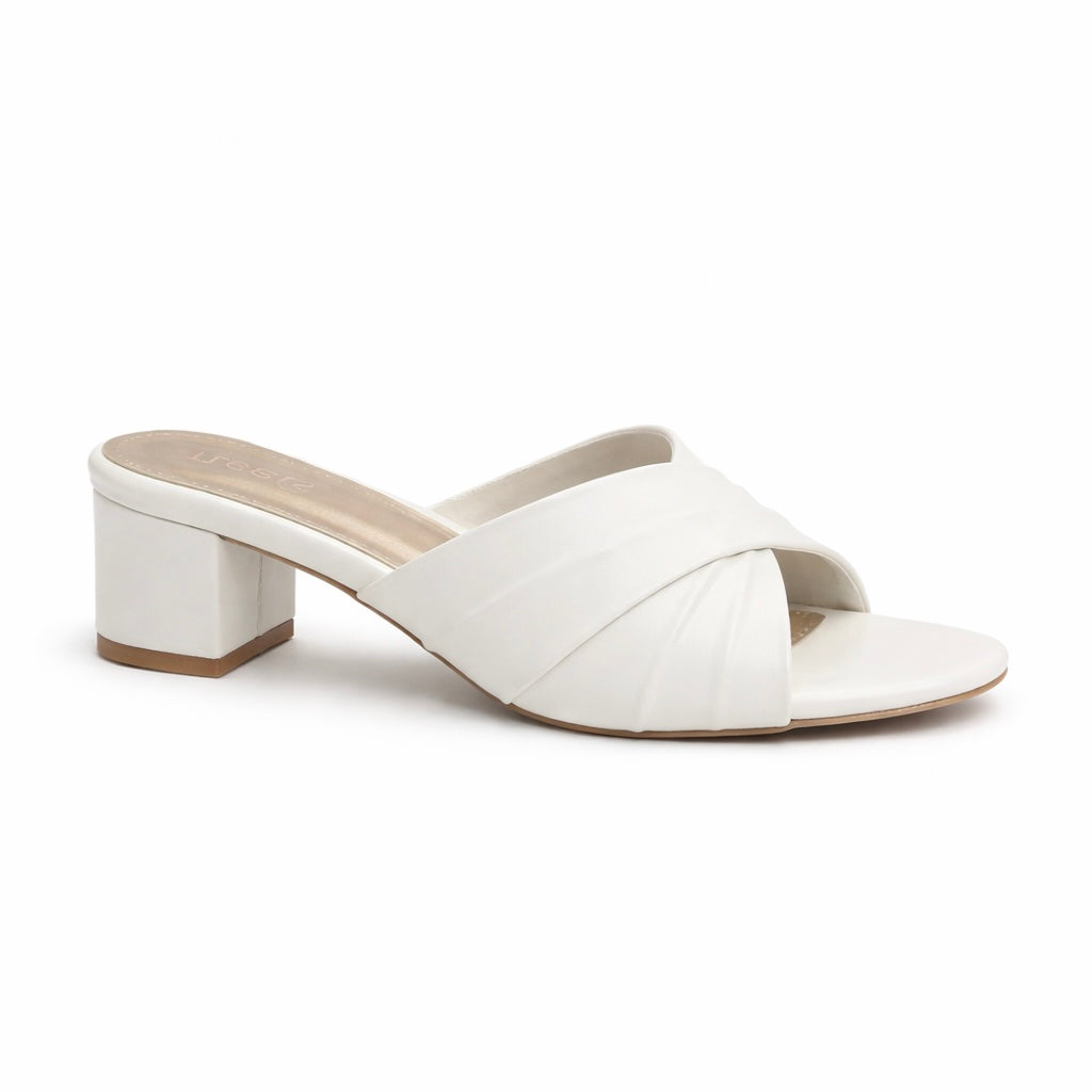 Jenny Swirl Peep Toe Block Heels