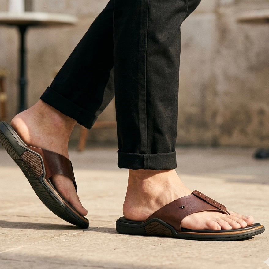 Carlton Cushion Leather Slippers - The Heels India