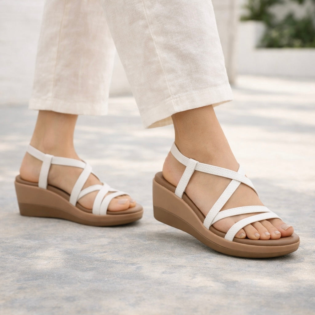 Raye Strappy Wedge Comfort Summer Sandals