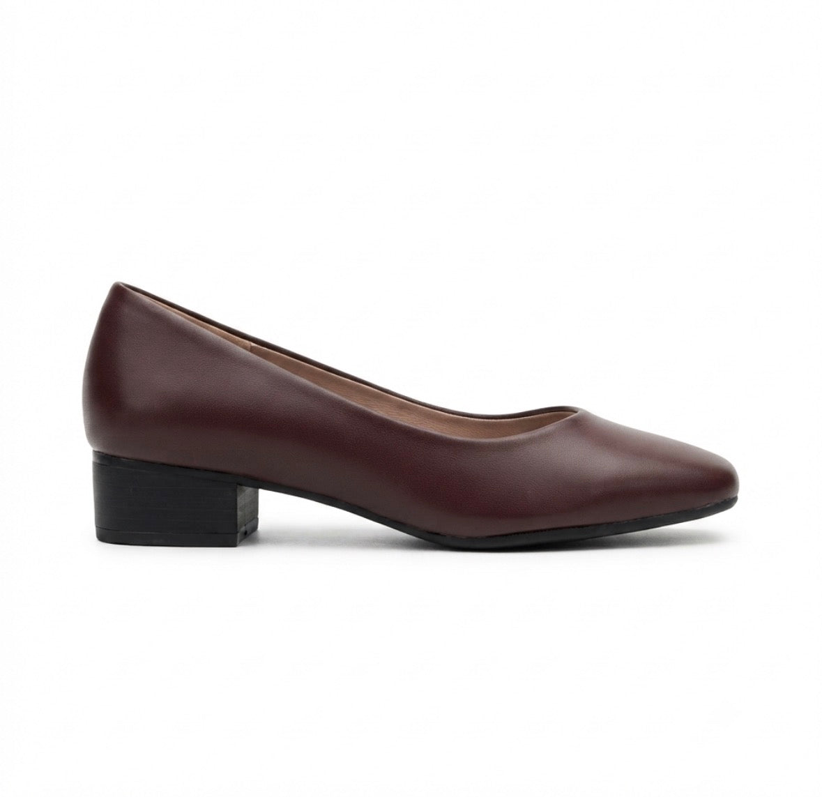 Chloe 2.0 Plain Mid Heel Ballerinas in Brown - The Heels India