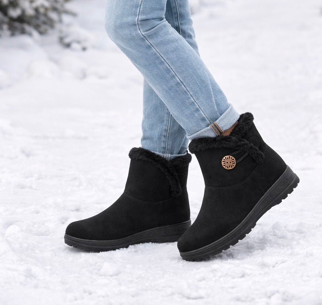 Belinda Suede Ankle Fur Boots