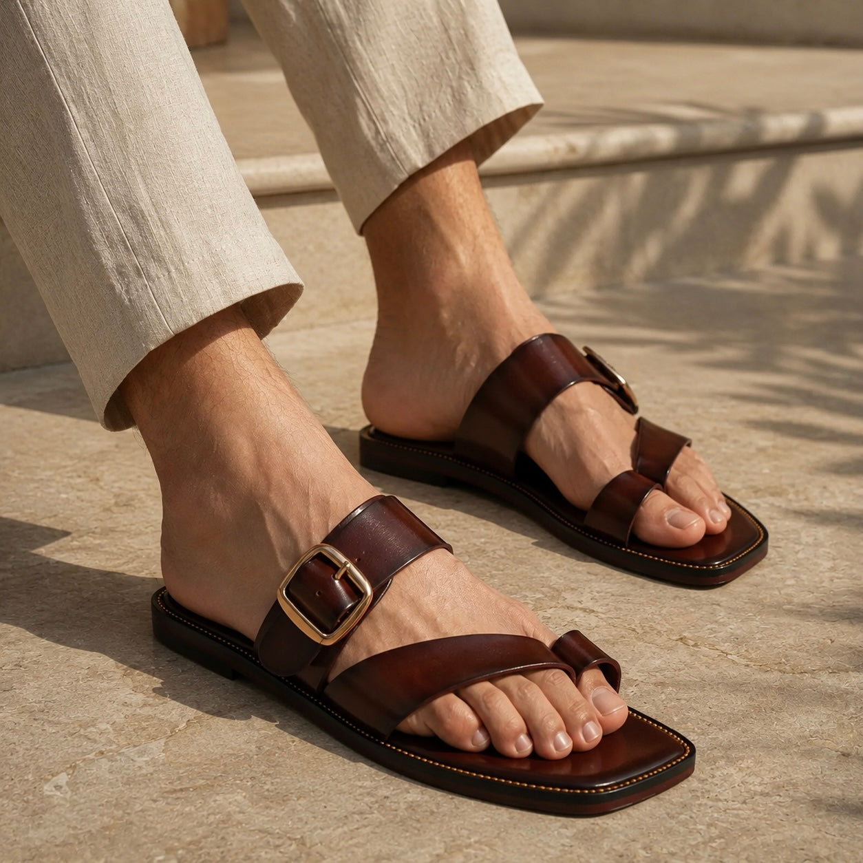 Zorah Luxury Leather Slippers - The Heels India