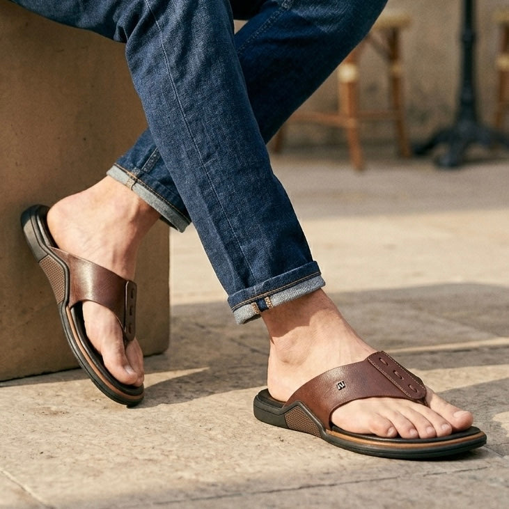Carlton Cushion Leather Slippers - The Heels India