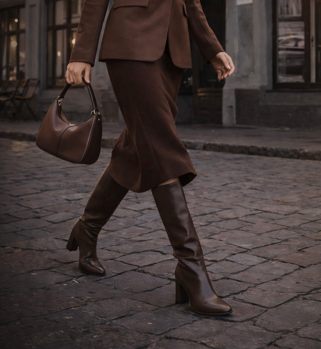 Valentina Atelier Premium Thigh High Boots with Block Heels