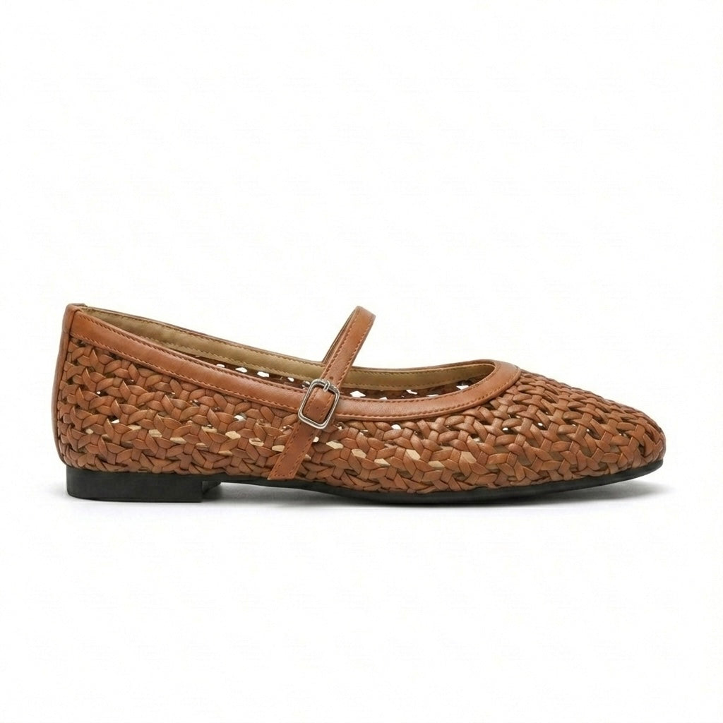Meraki Premium Mesh Flat Mary Jane Ballerinas
