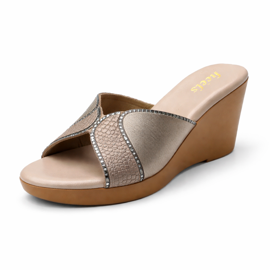 Silviya Bling Peep Toe Wedge Platform Heels - The Heels India