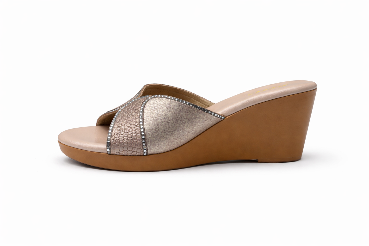 Silviya Bling Peep Toe Wedge Platform Heels - The Heels India