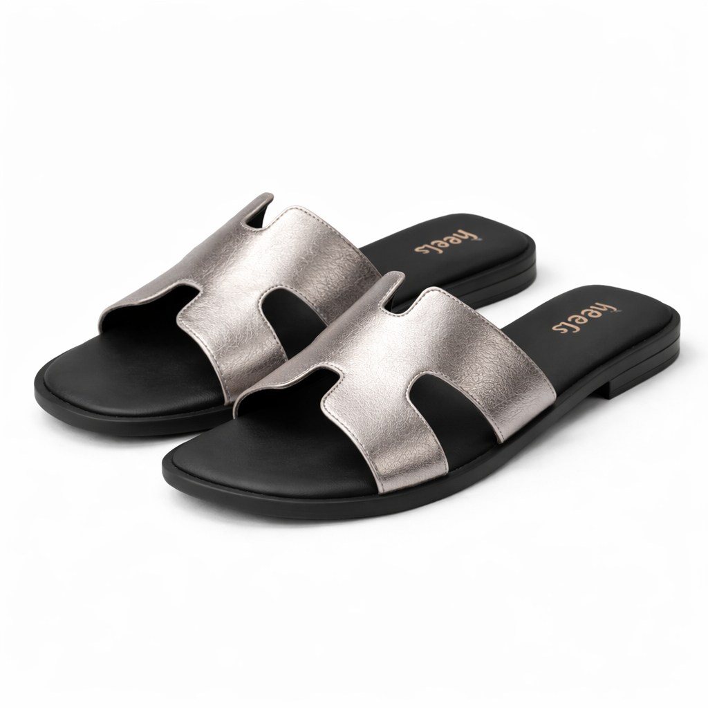 Nysa Cushioned Flat Sliders - The Heels India