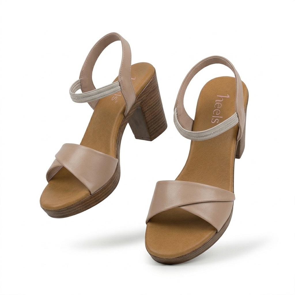 Jessica Platform Peep Toe Block Heel Sandals