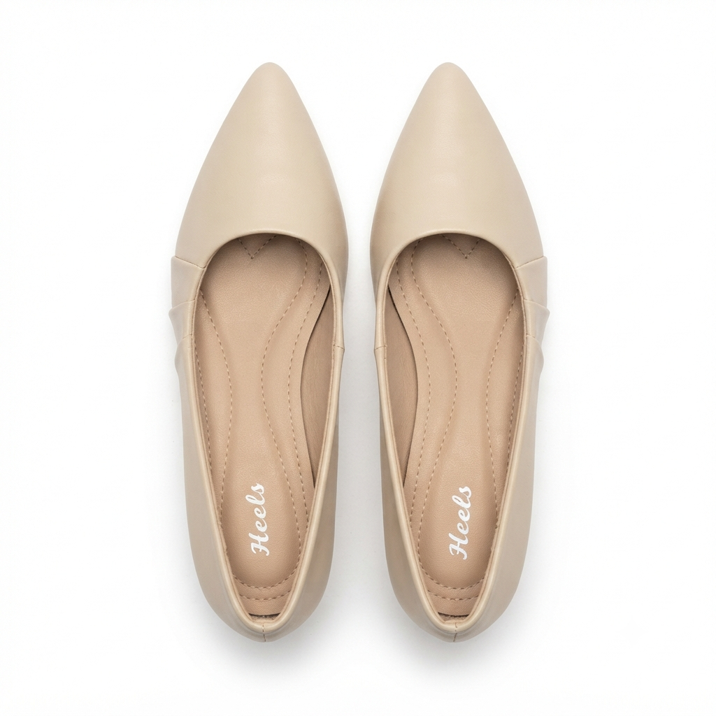 Kylin Swirl Block Heel Pointed Stilettos in Apricot - The Heels India