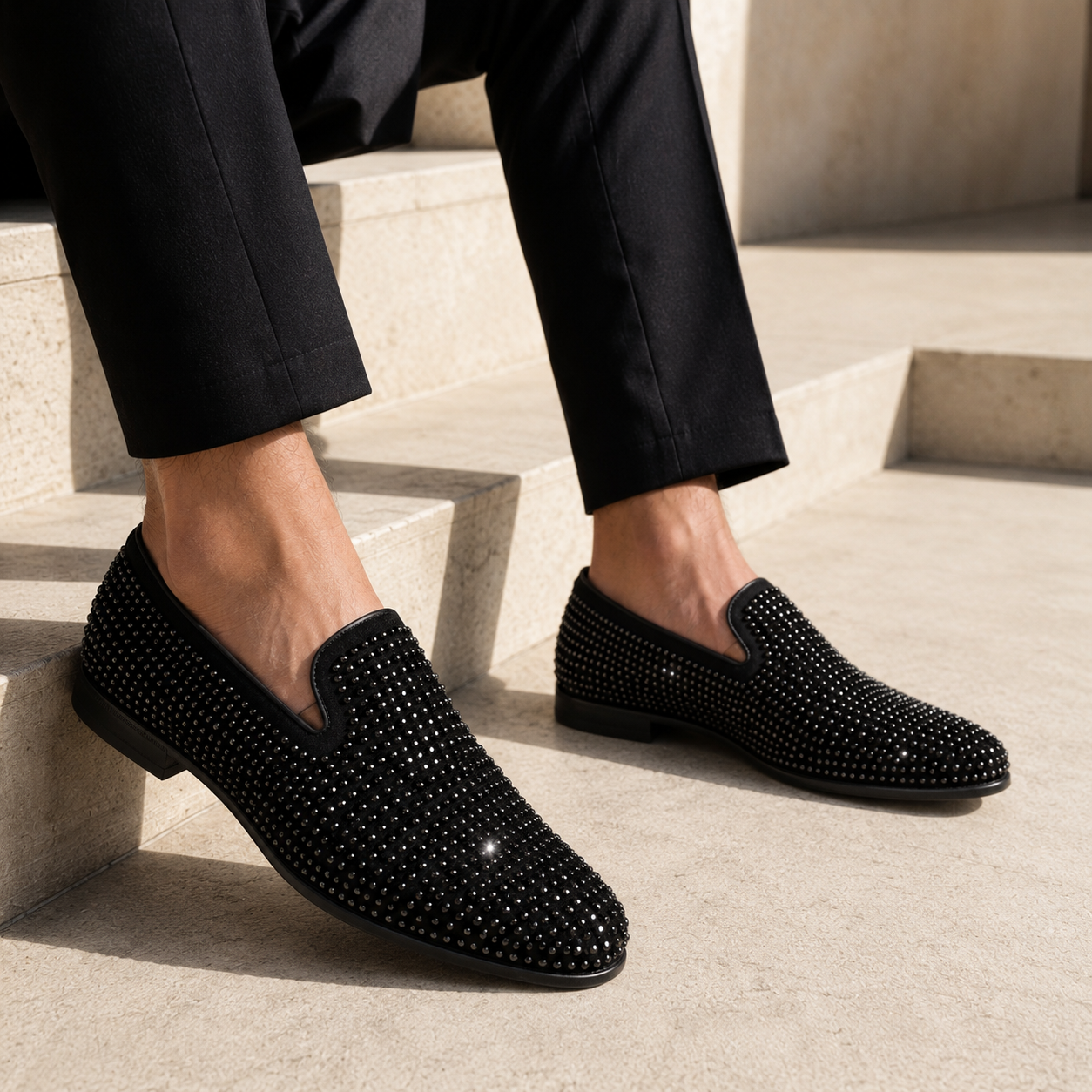 Bruyne Bling Party Formal Leather Slip Ons - The Heels India