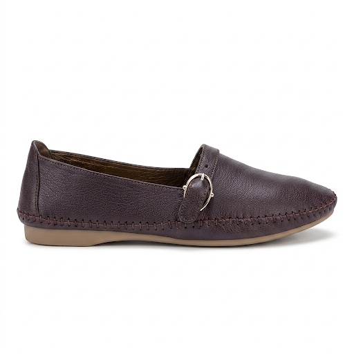 Tissier Leather Cushioned Flat Ballerinas