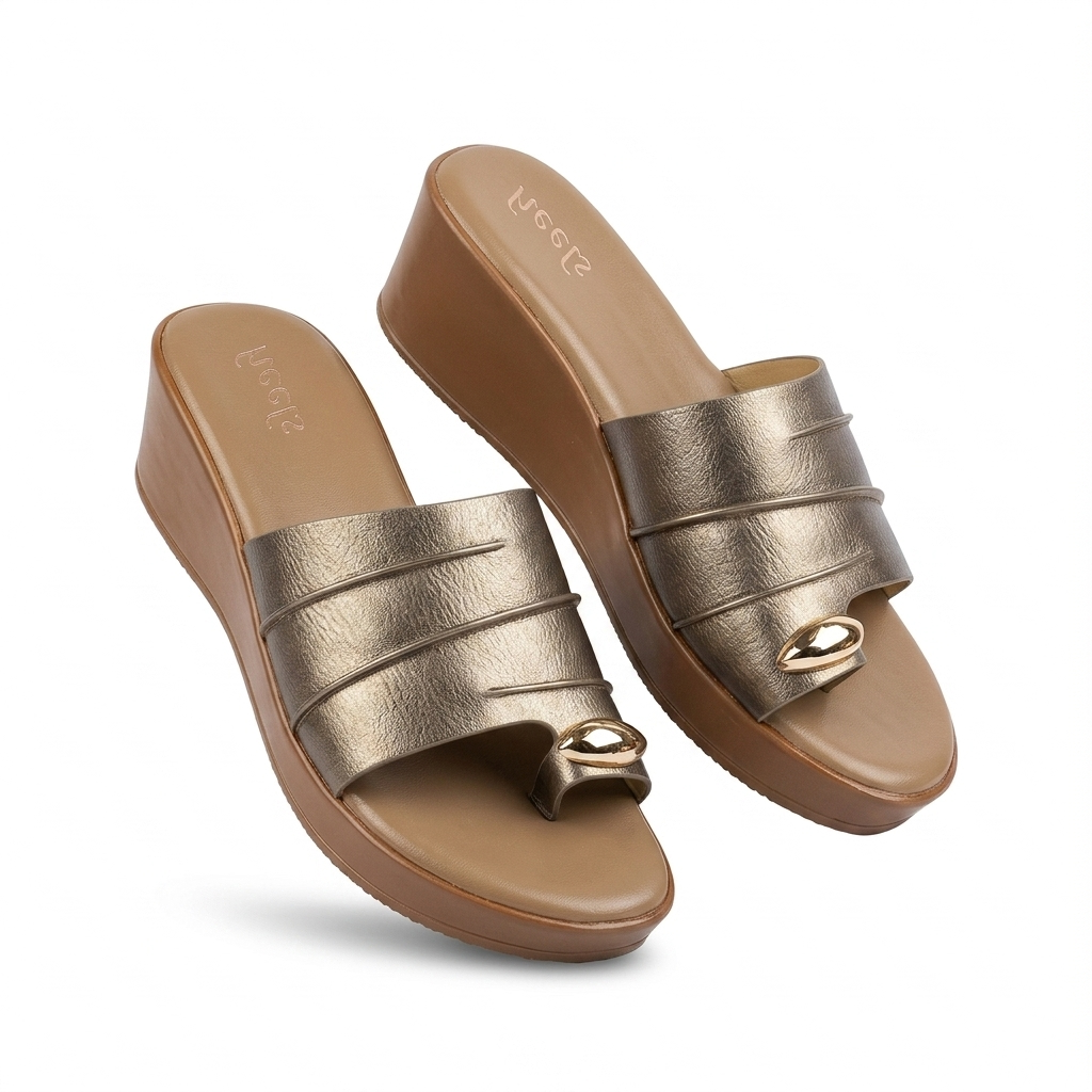Kelly Buckled Thumb Wedge Peep Toe Heels