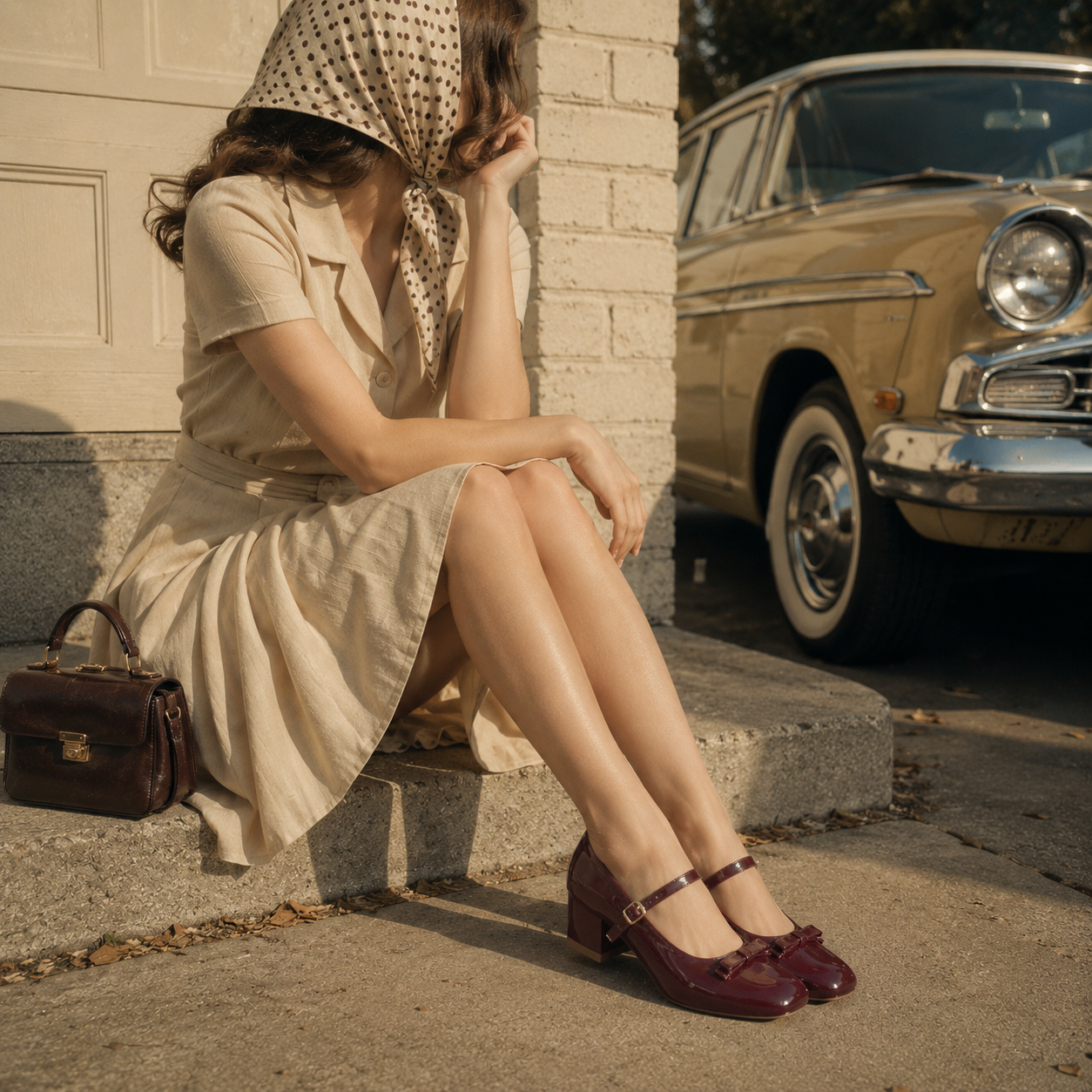 Marlyn Patent Mid Heel Mary Jane Strap Shoe