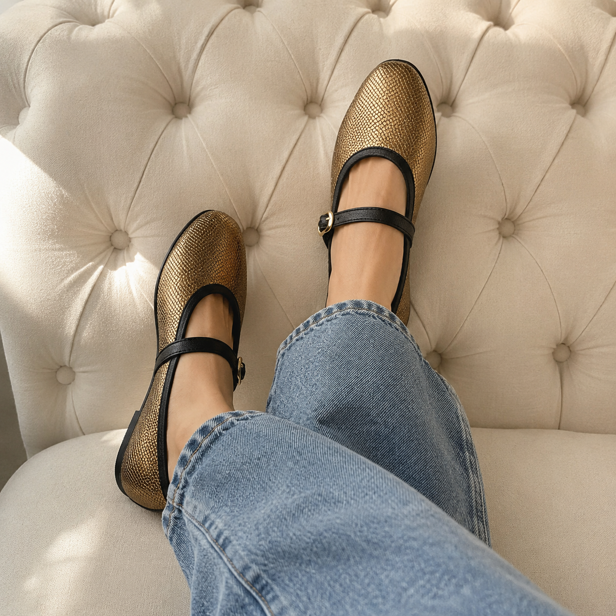 Crimson Leather Mary Janes - The Heels India