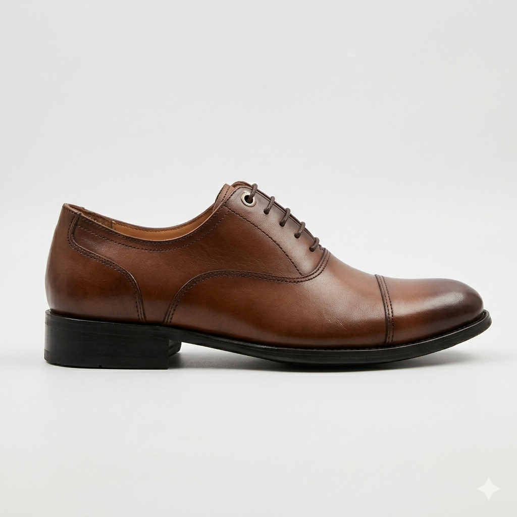 Clifford Premium Leather Oxfords Brown - The Heels India